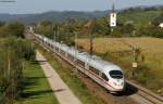 403 036-7  Ingolstadt  und 027-6  Siegen  als ICE 207 (Dortmund Hbf-Basel SBB) bei Denzlingen 25.9.11