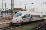 Hier eine Nahansicht der Werbe ICE 406012 am 3.2.2012 bei der Bereitstellung im Dortmunder Hbf zur Fahrt nach Mnchen.