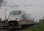 Nachschuss auf 403 011-0  Wiesbaden  bei der Ausfahrt am 02.05.2013 aus dem Bahnhof von Kenzingen gen Norden.