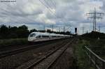 ICE 516 nach Dortmund Hbf bei der Durchfahrt in München-Langwied, 04.07.2013