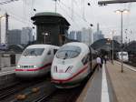 DB Fernverkehr ICE 1 (BR 401) und ICE 3 (BR 403) am 23.01.15 in Frankfurt am Main Hbf