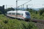 ICE Velaro D auf Probefahrt Richtung Wrzburg kurz vor Iphofen am 29.06.2011