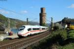 Eine BR 407 passiert Oberwesel, 18.04.2015.