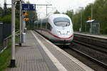 Der ICE3 DB  aus Frankfurt-am-Main(D) nach Brüssel-Süd(B) kommt als Umleiter durch Erkelenz in Richtung Aachen.