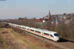 406 004-2  Brüssel  und 406 051-3  Amsterdam  als ICE 105 (Amsterdam Central-Basel SBB) bei Teningen 14.2.18
