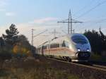 406 083 ist als ICE 9555 Paris Est - Frankfurt (Main) am 06.11.2011 in Landstuhl