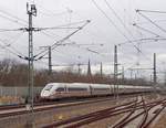 DB 412 026 als ICE 694 von Stuttgart Hbf nach Berlin Gesundbrunnen, am 03.03.2019 in Erfurt Hbf.