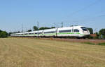 Der  Greenline -ICE 4 fuhr am 29.06.19 als ICE 602 von München nach Hamburg.