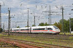 ICE 4 0812 047-0 fährt beim badischen Bahnhof ein. Die Aufnahme stammt vom 14.07.2020.