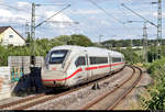 812 023-1 (Tz 9023) als umgeleiteter ICE 514 (Linie 42) von Stuttgart Hbf nach Hamburg-Altona durchfährt den Bahnhof Asperg auf der Bahnstrecke Stuttgart–Würzburg (Frankenbahn | KBS