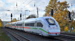 Seit einiger Zeit schon wird der ICE Fernverkehr über Saarmund umgeleitet, hier ICE 4 Tz 9031 (812 031-4 ....) am 05.11.20 Durchfahrt Bf.