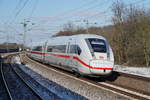 Im leicht verschneiten Leverkusen-Rheindorf ist DB-0812_006+1412_006(Tz9006'Martin Luther' ICE4) unterwegs als ICE517 von Dortmund-Hbf über Köln-Hbf nach München-Hbf.