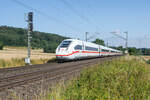 ICE 812 213-3 in Richtung Frankfurt/M.unterwegs,am 21.07.2021 bei Kerzell.