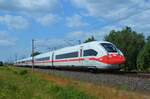 Am 13.06.2021 war 412 213 (Tz 9213, Mundschutz) als ICE 1507 von Hamburg-Altona nach Berlin Südkreuz unterwegs.