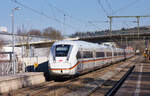 412 057  Bundesrepublik Deutschland  als ICE 516 München Hbf - Hamburg-Altona am 08.03.2022 in Reichenbach (Fils).