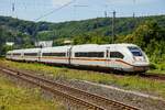 Deutschland-ICE 412 057  Bundesrepublik Deutschland  als ICE612 in Wuppertal Steinbeck, Juni 2022.