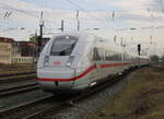 812 006-5 Martin Luther als ICE 203 von Ostseebad Binz nach Basel SBB bei der Einfahrt im Rostocker Hbf.16.02.2024