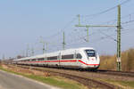 ICE 4; 412 060 bei Diepholz von Bremen nach Osnabrück auf der Rollbahn. 22.3.26
