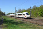 Der Deutschland-ICE 412 057 rollte am 01.05.26 durch Burgkemnitz Richtung Wittenberg.