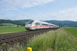 ICE 812 014-9 ist in Richtung Fulda unterwegs,gesehen am 07.06.2023 bei Reilos.