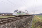 ICE 411 511-0 das Ziel ist Frankfurt/M. gesehen am 12.01.2022 bei Herleshausen.