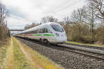 ICE 415 501-6  Eisenach  in Richtung Fulda unterwegs,Kerzell am 22.03.2023