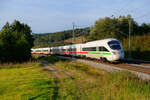 411 071 DB Fernverkehr  Oschatz  als ICE 1587  Flensburger Förde  (Hamburg-Altona - Hamburg Hbf) bei Lehrberg, 23.09.2021