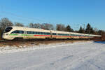 ICE 411 mit dem Namen Hansestadt Stralsund am 4.1.2026 bei Zorneding.