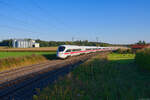 411 058 DB Fernverkehr  Falkenberg/Elster  als ICE 91 (Wien Hbf - Hamburg-Altona) bei Batzhausen, 10.10.2021