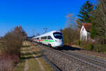 411 054	DB Fernverkehr  Sonneberg  als ICE 27 (Dortmund Hbf - Wien Hbf) bei Postbauer-Heng, 07.03.2022
