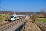 411 003 DB Fernverkehr  Paderborn  als ICE 1222/1580 (M�nchen Hbf - Dortmund Hbf/Hamburg-Altona) bei Oberdachstetten, 28.03.2022

