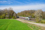 411 011 DB Fernverkehr  Hansestadt Wismar  als ICE 1285 (Hamburg-Altona - M�nchen Hbf) bei Steinach b. Rothenburg, 20.04.2022