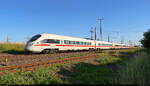 Der umgeleitete 411 558-0 (Tz 1158  Falkenberg/Elster ) n�hert sich Gro�korbetha und rollt weiter Richtung Leipzig Hbf.

🧰 DB Fernverkehr
🕓 1.7.2025 | 18:51 Uhr