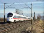 Ein ICE-T schleicht sich am 08.Februar 2008 durch die Landschaft bei Frth.