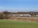Ein ICE-T nach Wien am 17.03.2013 unterwegs bei Taufkirchen a.
