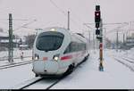 411 254-6 (Tz 1162  Vaihingen an der Enz ) als verspäteter ICE 1631 (Linie 15) von Frankfurt(Main)Hbf nach Berlin Gesundbrunnen erreicht Halle(Saale)Hbf abweichend auf Gleis 9. [17.3.2018 | 17:52 Uhr]