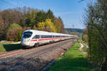 411 081  Horb am Neckar  als ICE 90 von Wien Hbf nach Hamburg-Altona bei Postbauer-Heng, 16.04.2019