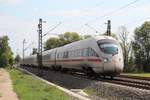 411 1159 (ICE-T) als Umleiter auf der Bahnstrecke Friedberg-Hanau bei Bruchköbel am 24. August 2019