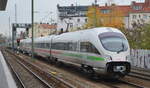 ICE-T Doppelgespann, vorneweg der Tz 1126  Leipzig  als ICE 1711 ab Berlin Gesundbrunnen nach München Hbf. Richtung Berlin Hbf. (tief) am 13.11.19 Vorbeifahrt S-Bhf. Berlin Wedding.