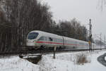 12. Januar 2010, ICE  Hansestadt Wismar  (Tz 1111) passierte auf der Fahrt nach München gerade den Haltepunkt Küps