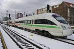 411 067-2  Traunstein  fährt am 13.02.2021 als ICE1545 von Aachen Hauptbahnhof in den Berliner Ostbahnhof ein.