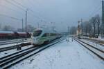 DB Fernverkehr ICE-T am 17.12.22 in Hanau Hbf Südseite vom Bahnsteigende aus fotografiert