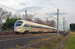 Der aus Triebzügen der Reihe ICE-T gebildete ICE 1093/93 war am Neujahrstag 2023 unterwegs von Berlin nach München bzw.