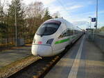 Bereitgestellt wurde,am 24.Februar 2024,in Binz der ICE nach Leipzig der vom 411 082 gefahren wurde.