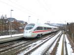 BR 411 (ICE-T) nach Mnchen im Paradiesbahnhof Jena.(28.1.2010)