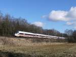 ICE 1507 Hamburg - Berlin mit Tz 1182  Mainz  am Zugende zwischen Aumhle und Schwarzenbek; 26.02.2012  