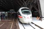 411 067-2  Traunstein , mit 1597, in Leipzig Hbf wartet auf die Abfahrt nach Dresden Hbf.