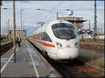 ICE- 1516 aus Mnchen bei der Einfahrt in den Leipziger hbf.