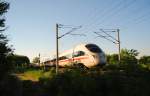 ICE 1617 von Berlin Hbf nach Leipzig Hbf, kurz hinter Delitzsch unterer Bahnhof.