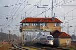 411 018 am 22.11.14 in Sangerhausen , hierbei handelte es sich um einen Umleiter , da Erfurt Hbf gesperrt war / ist .